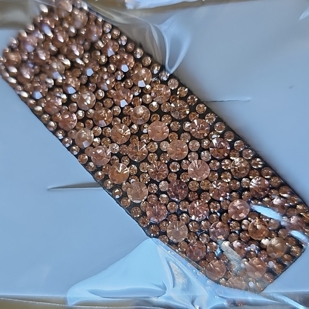 New Elegant Apricot Color Crystal Hair Clip Barrette